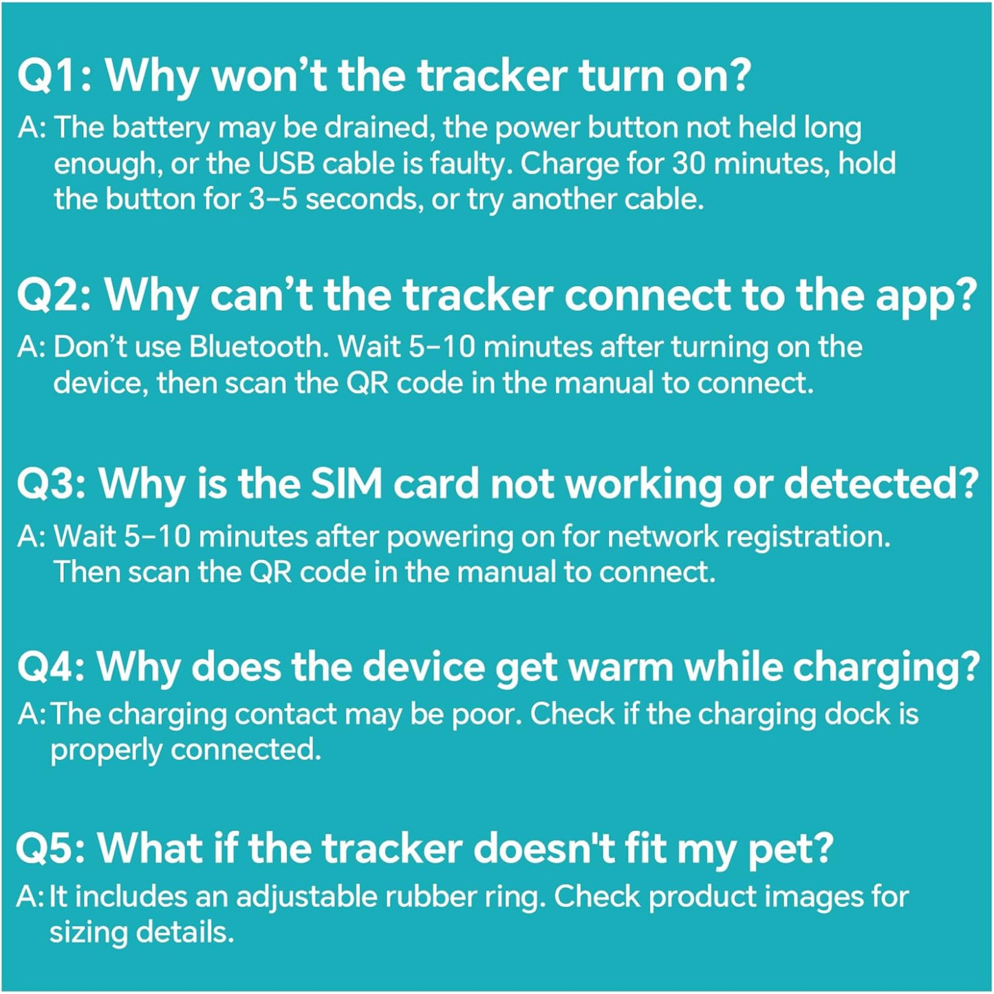 Waterproof GPS Tracker with Health Monitor, Compatible with Any Collar (Universal Android & iOS).